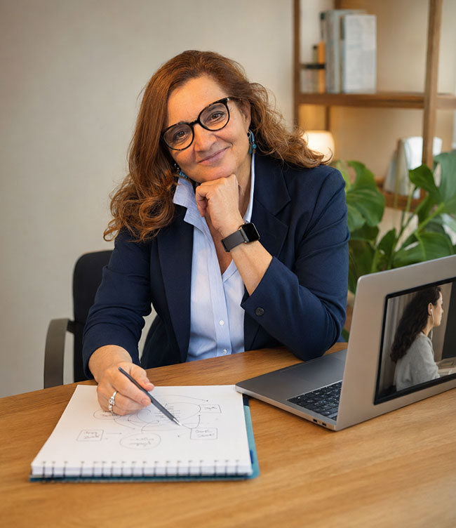 Patricia Schmitz-Butz bei einem persönlichen AVGS Online-Coaching