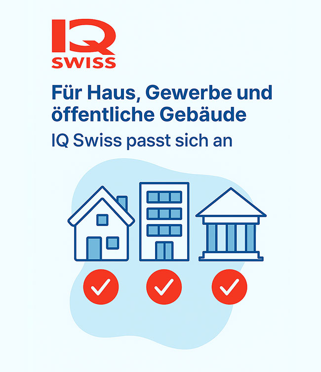 Darstellung von Haus, Gewerbe und öffentlichem Gebäude – IQ Swiss Kalkschutzsysteme