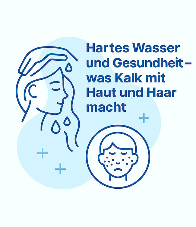 Illustration von Frau mit Haaren und Hautsymbol – Kalk und Hautprobleme